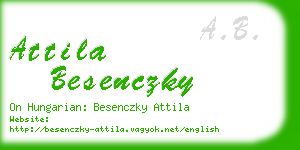 attila besenczky business card